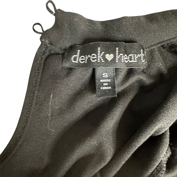 Derek Heart Lace Up Sexy Midi Dress Bodycon Small Short Sleeve - Picture 6 of 6